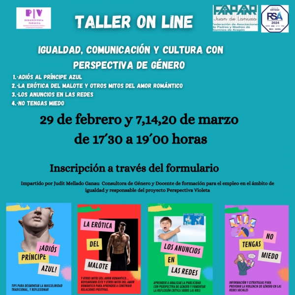 Taller on line CON PERSPECTIVA DE GÉNERO PARA FAMILIAS 